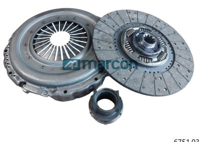 6751.03 – 3400 000 845:80S – KIT DE EMBREAGEM REMANUFATURADO. IVECO (ZF 9S 1100 TD STRADALE 240 – 25S 6×2 TECTOR NEF6 EURO 3)